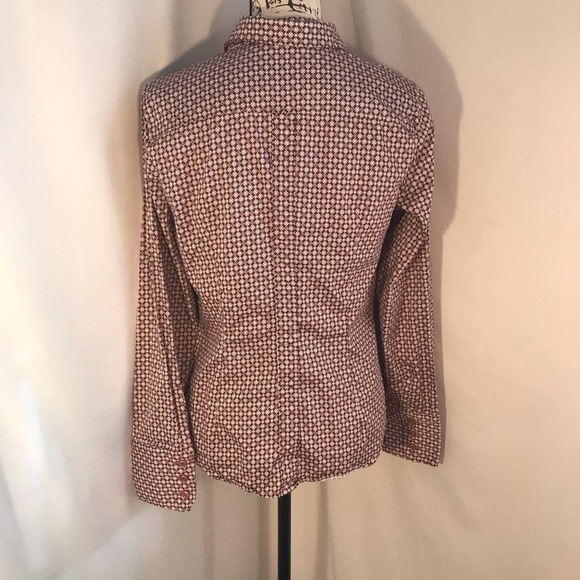 New York & Company Hi-Collar Long Sleeve Button Down Sz M - Picture 3 of 8